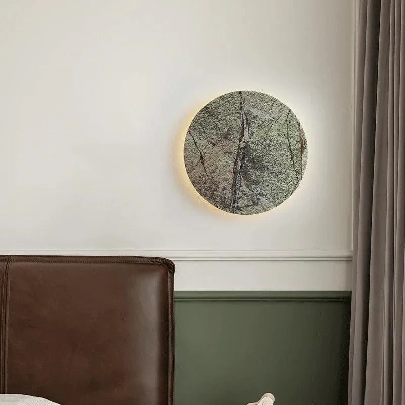 Elegant Stone Wall Sconce Lighting with LED Options | Unique Decor for Ambient Atmosphere 3