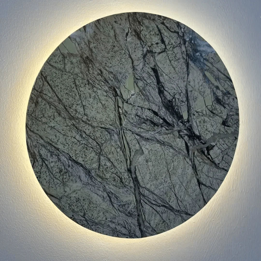 Elegant Stone Wall Sconce Lighting with LED Options | Unique Decor for Ambient Atmosphere 5