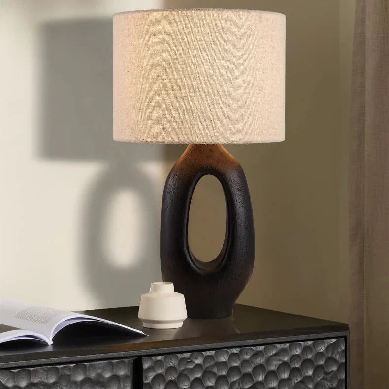 Elegant Table Lamp | Minimalist Design with Soft Fabric Shade | Stylish Nightstand Lighting for Warm Ambiance 5