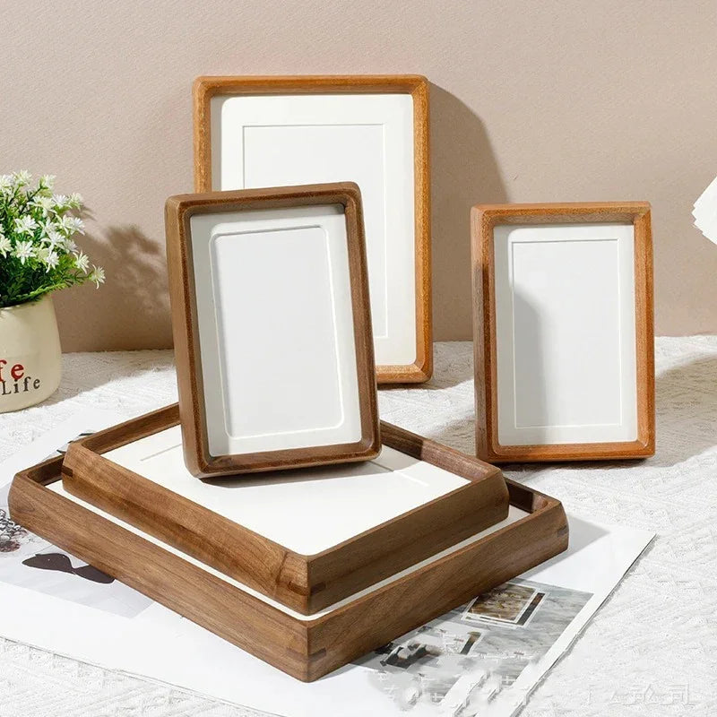 Elegant Wood Photo Frame with Rounded Corners | Handcrafted Design for Timeless Display 1