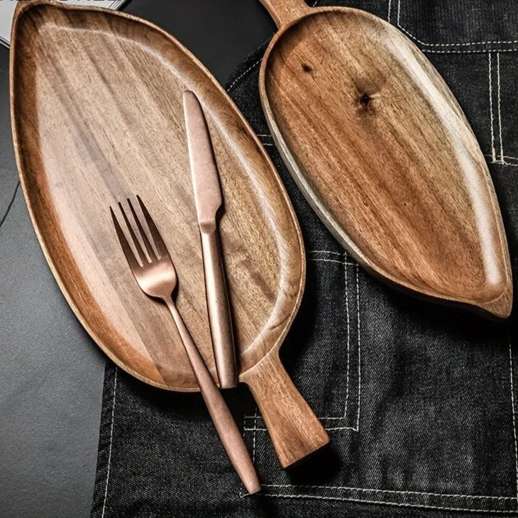 Elegant Wooden Serving Plate | Handcrafted Platter for Tapas & Decor 2
