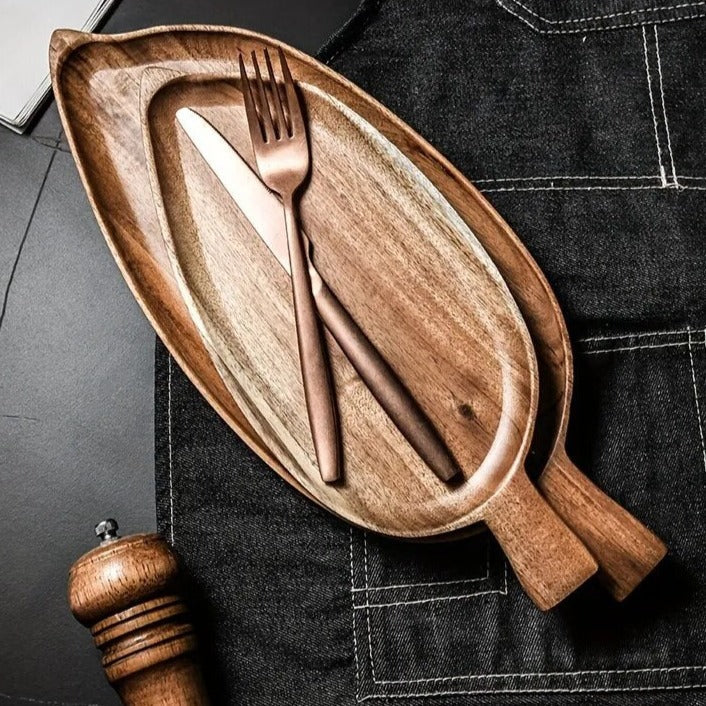 Elegant Wooden Serving Plate | Handcrafted Platter for Tapas & Decor 4