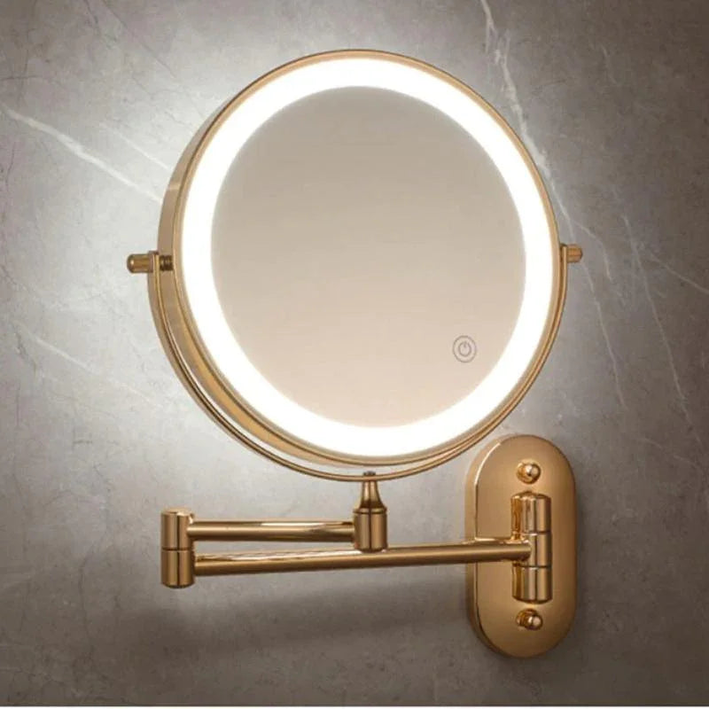 Elegant | Magnifying Makeup Mirror with LED Lighting & 360° Rotation | Rechargeable Design for Flawless Grooming 2