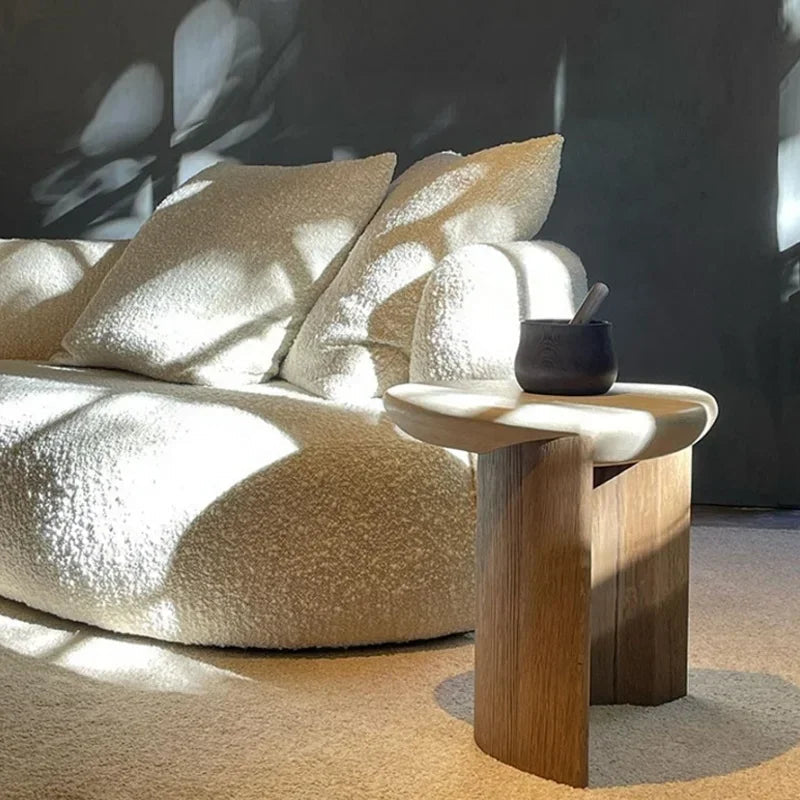 Elenorra | Side Table with Natural Stone & Solid Wood | Sculptural Design for Modern Living Spaces 1