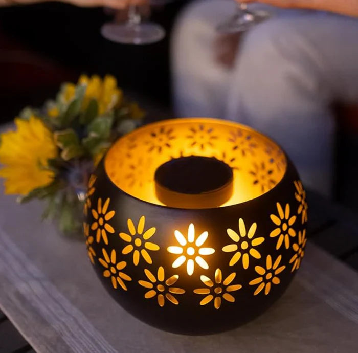 FloraGlow | Candle Holder with Adjustable Brightness & Elegant Floral Design | Perfect for Ambient Lighting 0