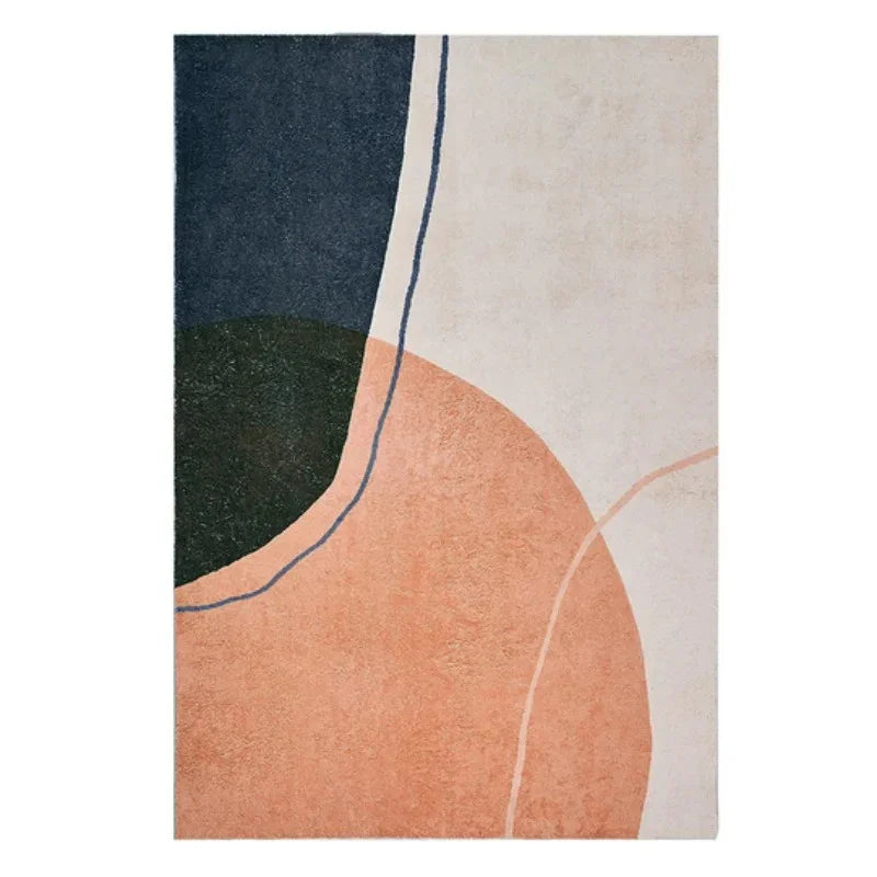 Geometric Area Rug with Non-Slip Backing | Soft Polyester for Living Room Comfort 13