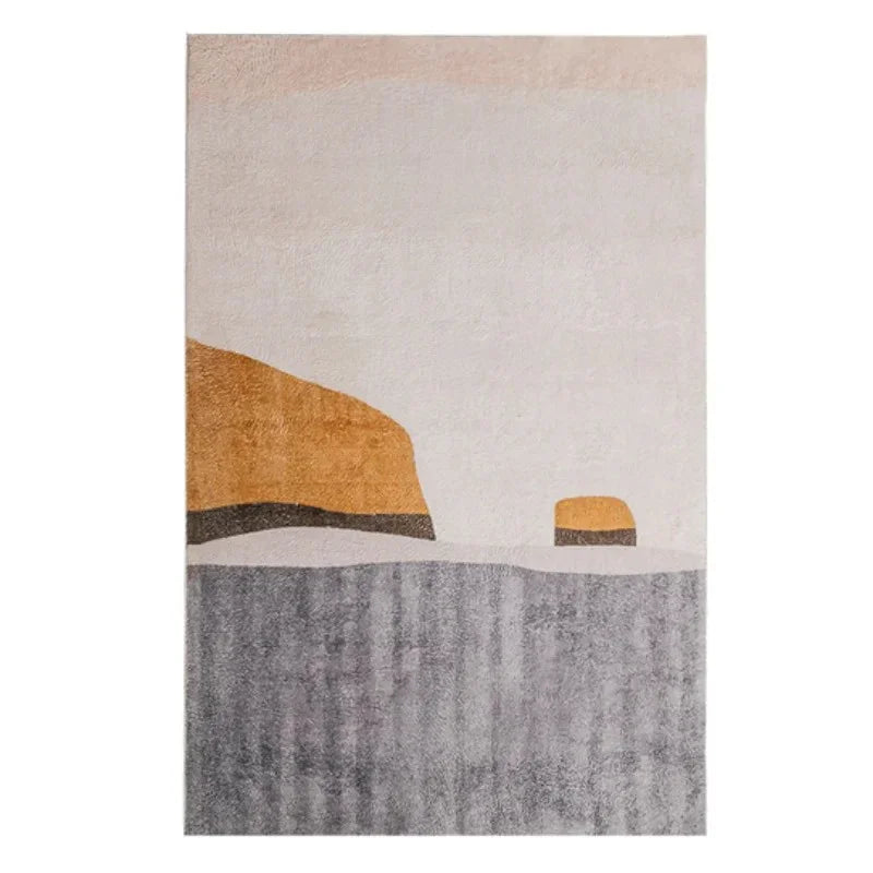 Geometric Area Rug with Non-Slip Backing | Soft Polyester for Living Room Comfort 15