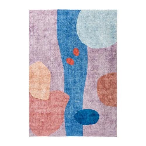 Geometric Area Rug with Non-Slip Backing | Soft Polyester for Living Room Comfort 18