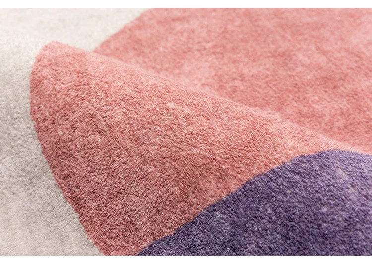 Geometric Area Rug with Non-Slip Backing | Soft Polyester for Living Room Comfort 5