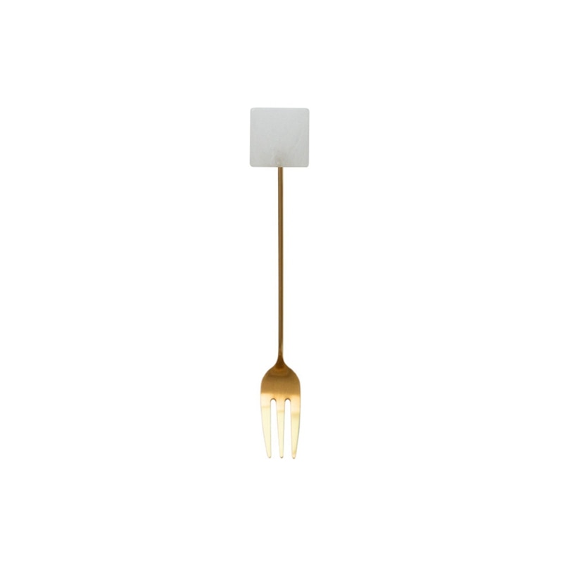 Granot Collection | Golden Stainless Steel Cutlery Set with Unique Stone Handles | Elegant Geometric Design for Stylish Dining 7