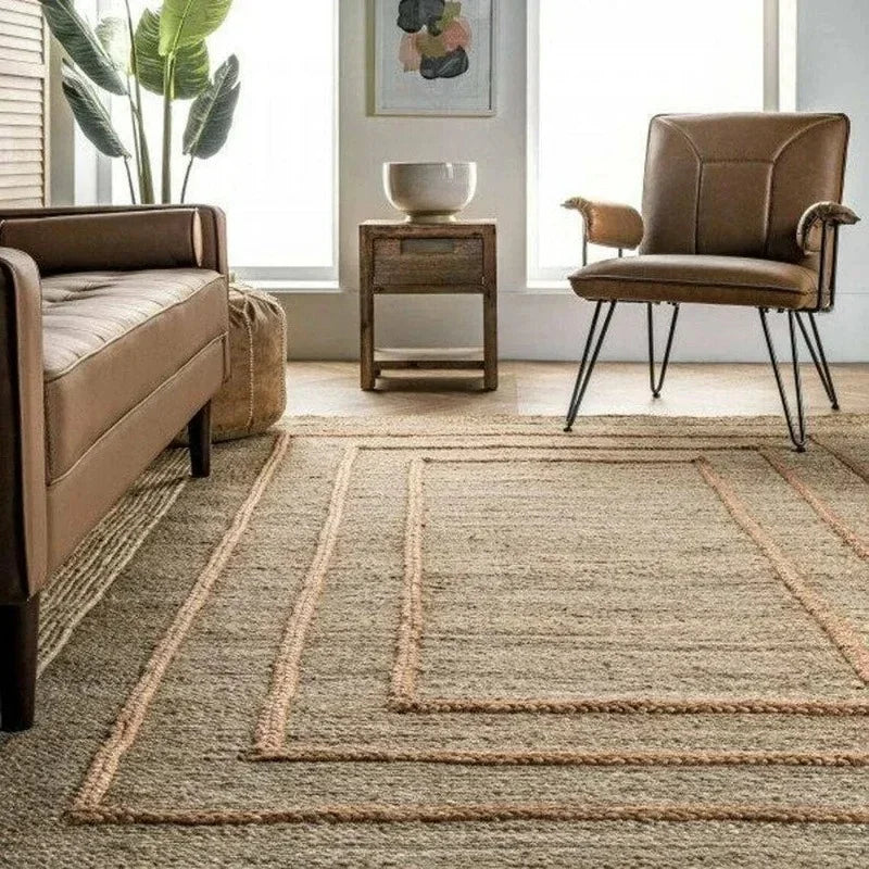 Hayden Collection | Jute Area Rug with Handcrafted Design | Eco-Friendly Living Room Decor 1