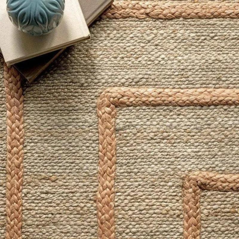 Hayden Collection | Jute Area Rug with Handcrafted Design | Eco-Friendly Living Room Decor 4