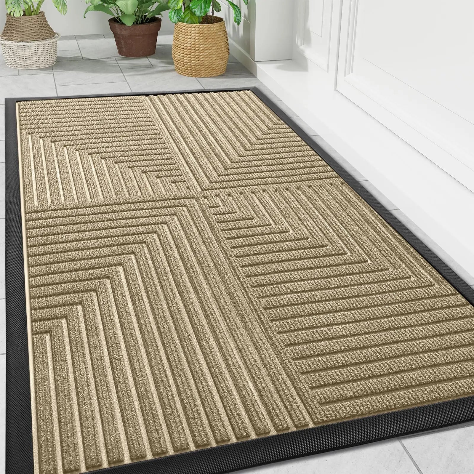 Heavy Duty Anti-Slip Doormat with Dirt-Repellent Surface | Versatile Front Door Mat for Indoor & Outdoor Use 4