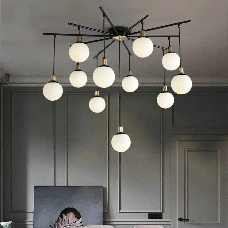 Ignatia Collection | Designer Chandelier Light with LED & Glass Accents | Elegant Scandinavian Style for Modern Interiors 1