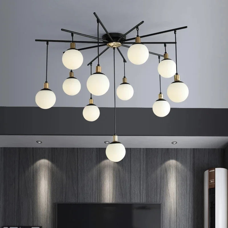 Ignatia Collection | Designer Chandelier Light with LED & Glass Accents | Elegant Scandinavian Style for Modern Interiors 2