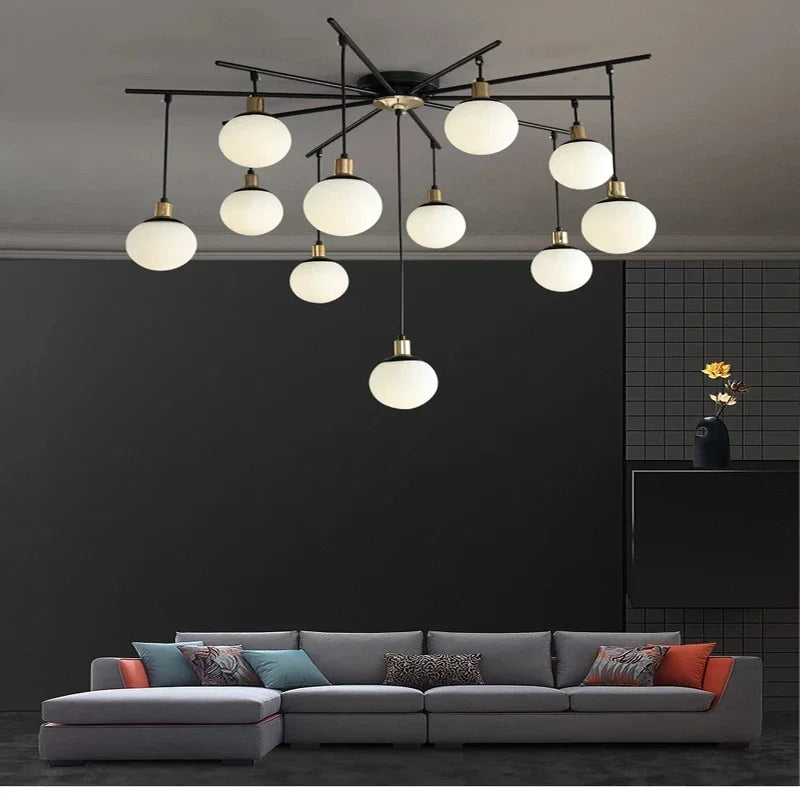 Ignatia Collection | Designer Chandelier Light with LED & Glass Accents | Elegant Scandinavian Style for Modern Interiors 3