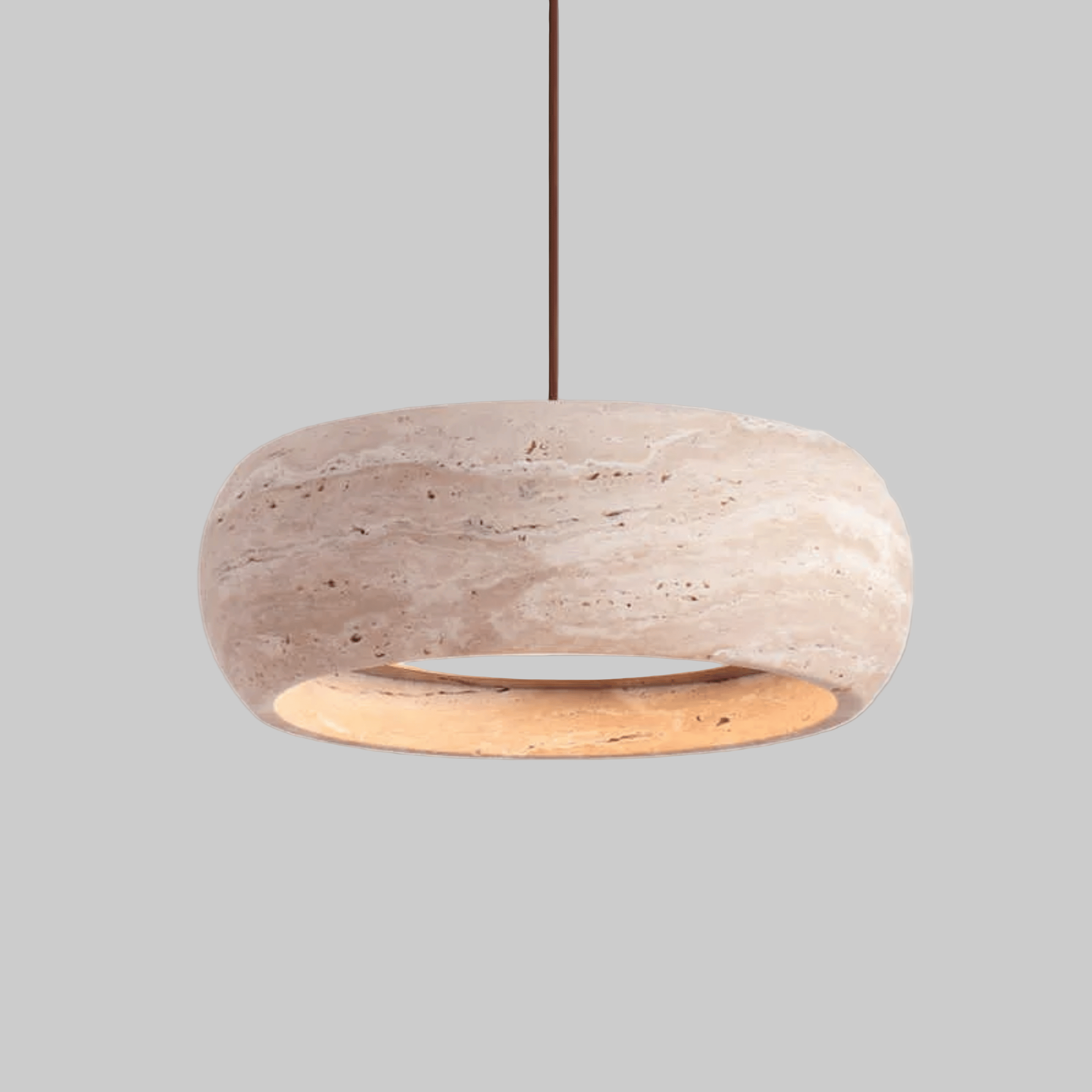 Ithaca | Kitchen Pendant Lighting with Genuine Travertine Stone | Dimmable Brightness for Cozy Ambiance 3