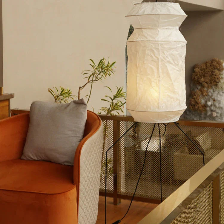 Ivy Collection | Modern Floor Lamp with Handcrafted Rice Paper Shade | Elegant Ambient Lighting for Serene Spaces 10