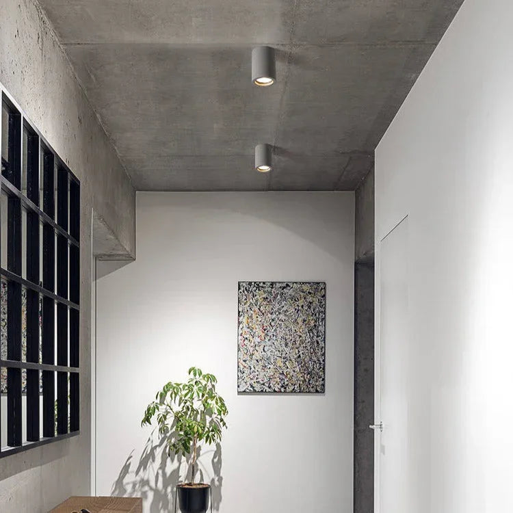 Jamie Collection | LED Downlights Surface Mounted Set with Industrial Design | Durable Cement Lighting for Modern Home Ambiance 6