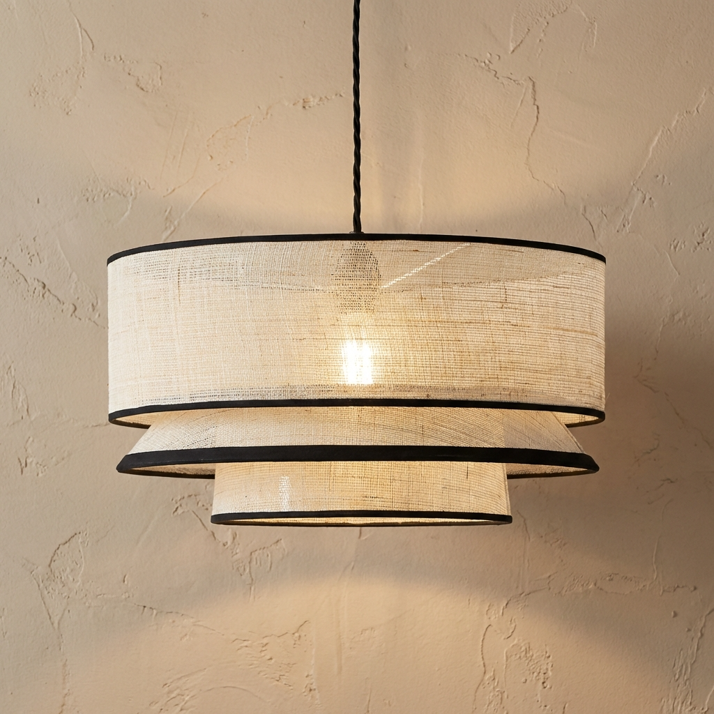 Japandi Collection | Handmade Beige Chandelier Light with Adjustable Height | Elegant Design for Serene Interiors 0