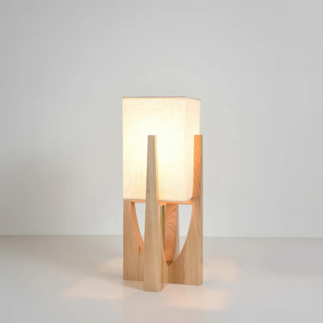 Japanese Style Floor Lamp with Solid Wood Design | Elegant Lighting for Modern & Traditional Spaces 0