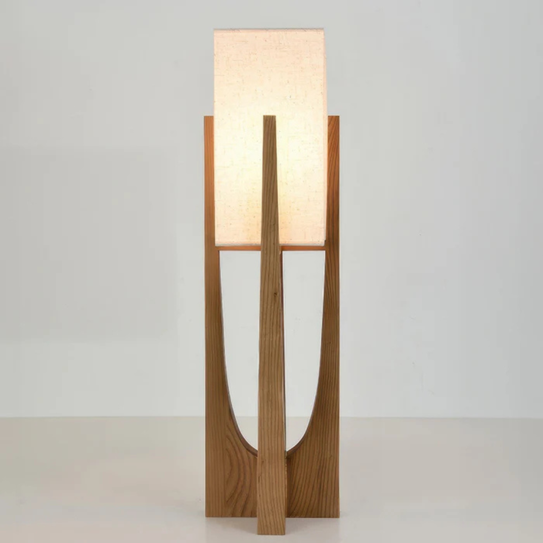 Japanese Style Floor Lamp with Solid Wood Design | Elegant Lighting for Modern & Traditional Spaces 3