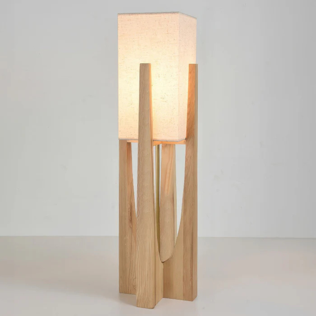 Japanese Style Floor Lamp with Solid Wood Design | Elegant Lighting for Modern & Traditional Spaces 4