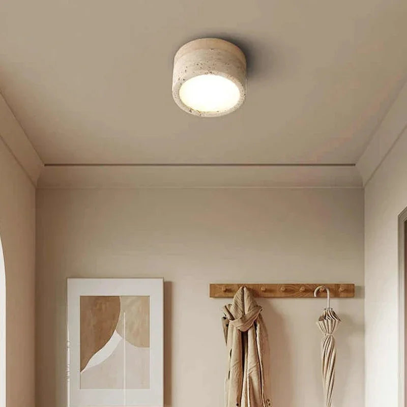 Jordyn | LED Downlight with Natural Stone & Wood Design | Surface Mounted for Elegant Modern Lighting 2