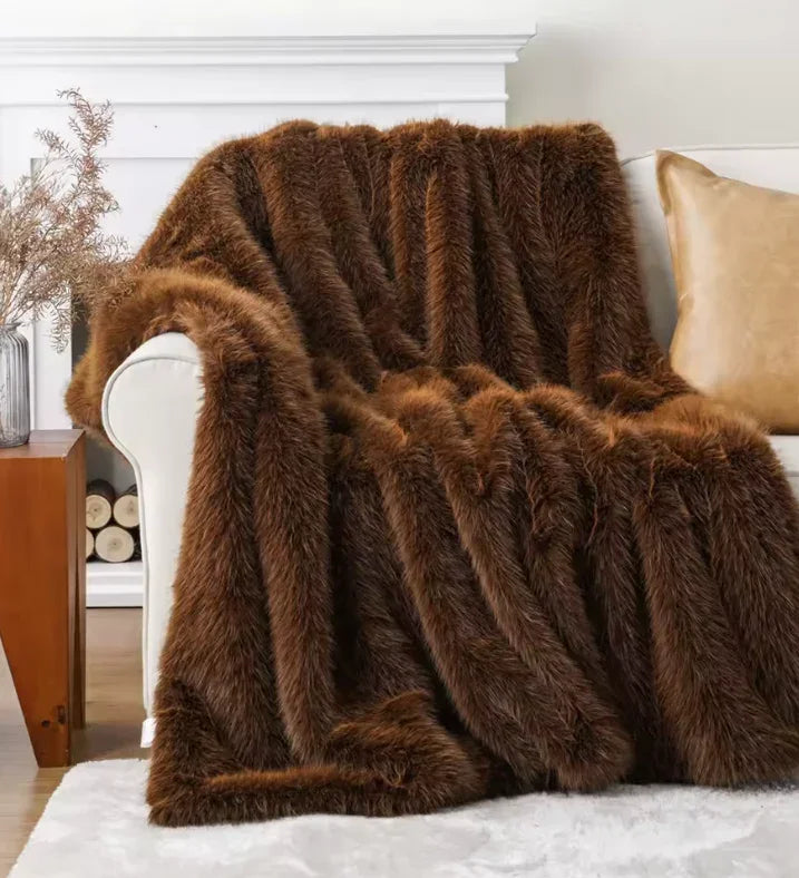 Juliana Collection | Throw Blanket with Ultra-Soft Faux Fur | Elegant Décor for Cozy Comfort 0