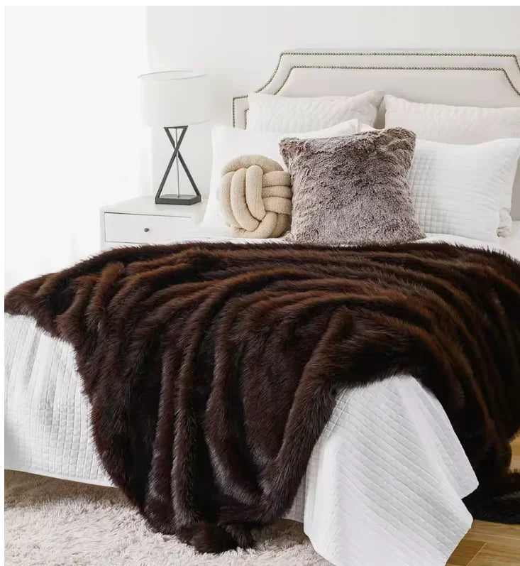Juliana Collection | Throw Blanket with Ultra-Soft Faux Fur | Elegant Décor for Cozy Comfort 4