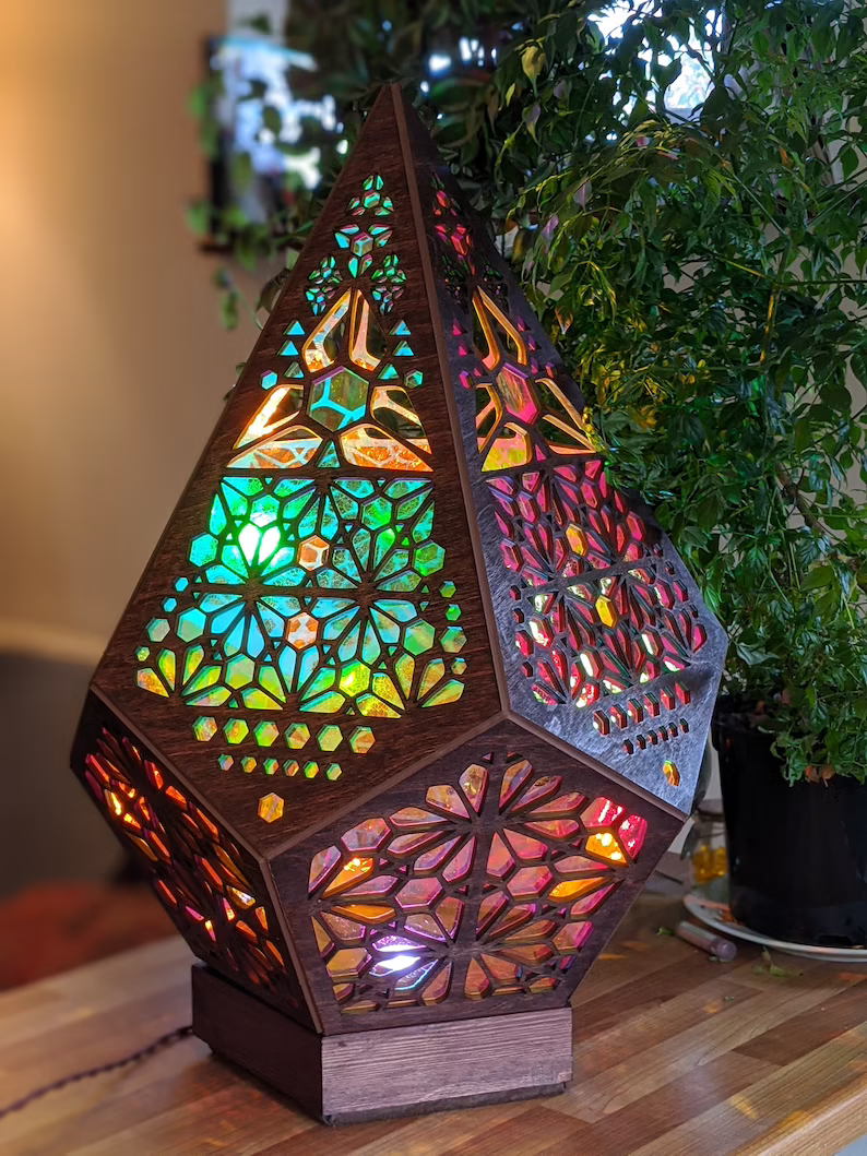 LED Table Lamp with Customizable Colors & Bohemian Design | Unique Bedroom Light for Serene Atmosphere 4
