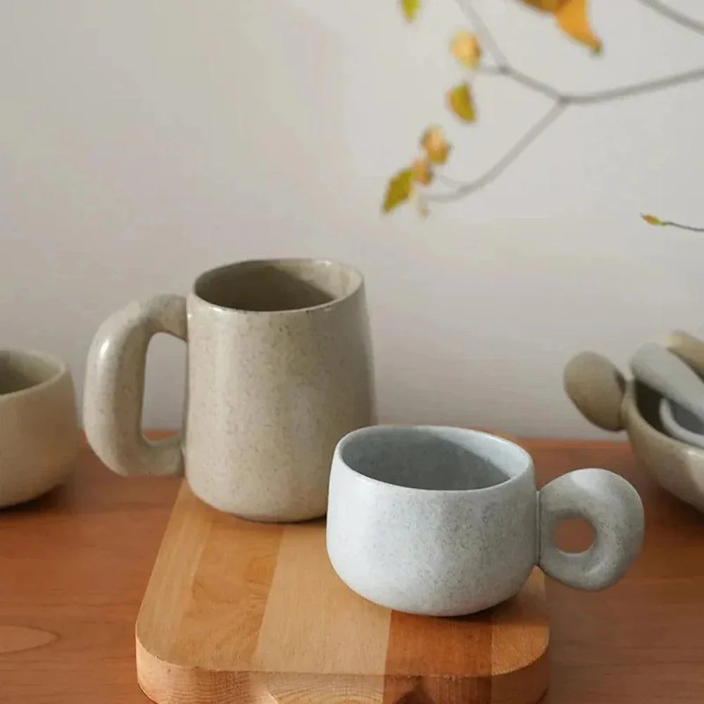 Lakelyn Collection | Ceramic Coffee Mug with Minimalist Nordic Design | Handmade Pottery for Elegant Beverages 2