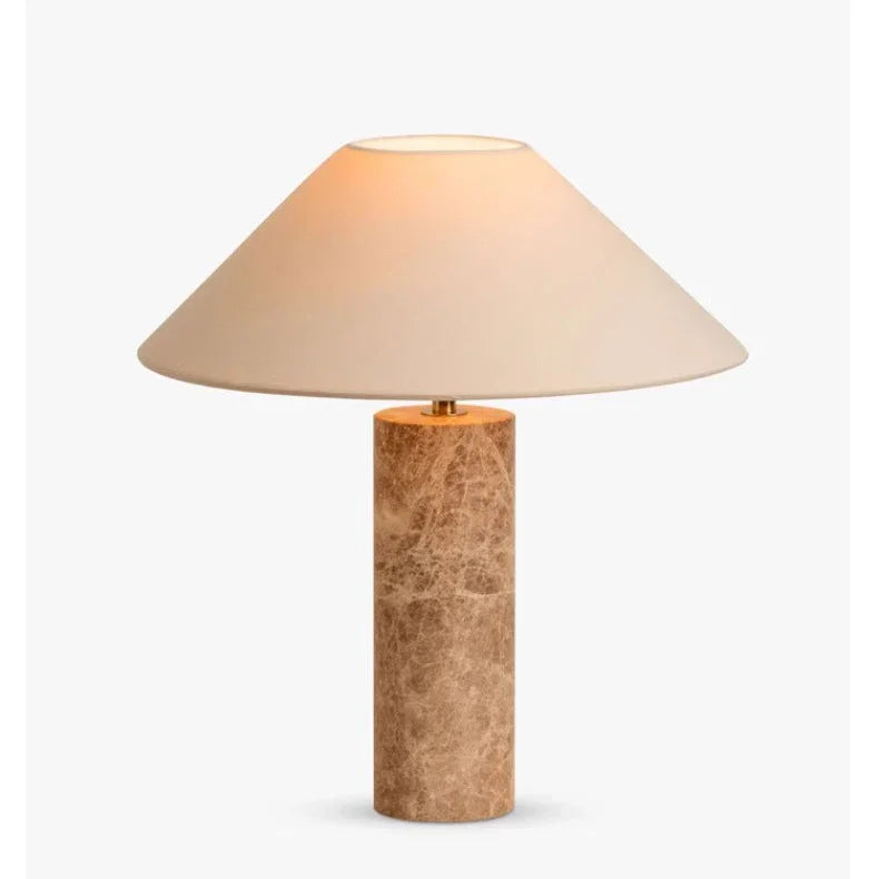 Marble Table Lamp with Soft LED Glow | Minimalist Nightstand Lighting for Serene Ambiance 7