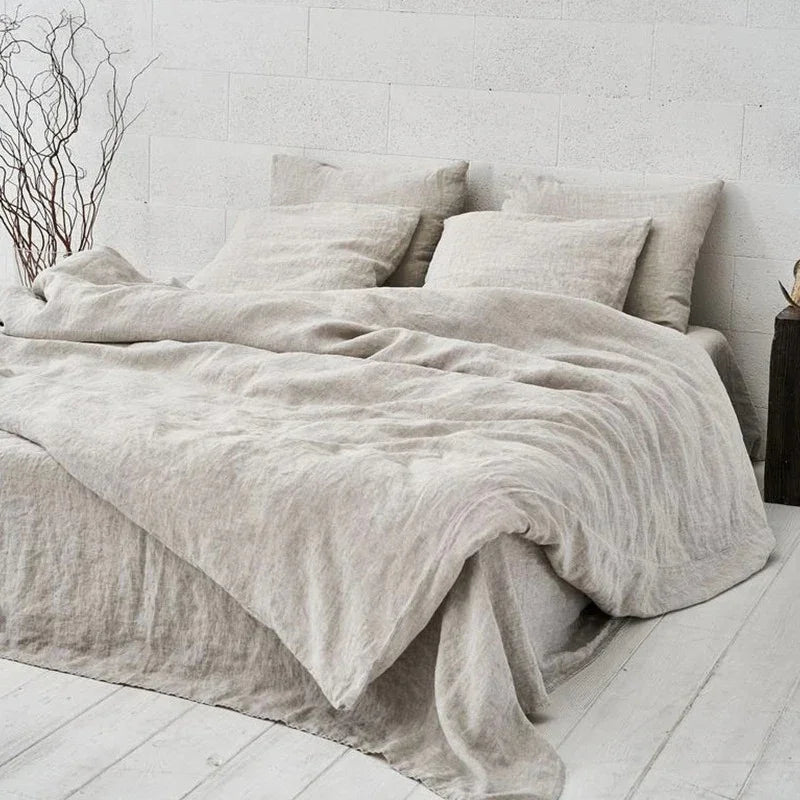 Marcel Collection | Pure Linen Bedding Set with Pompom Trim | Cozy Chic Bedroom Decor 0