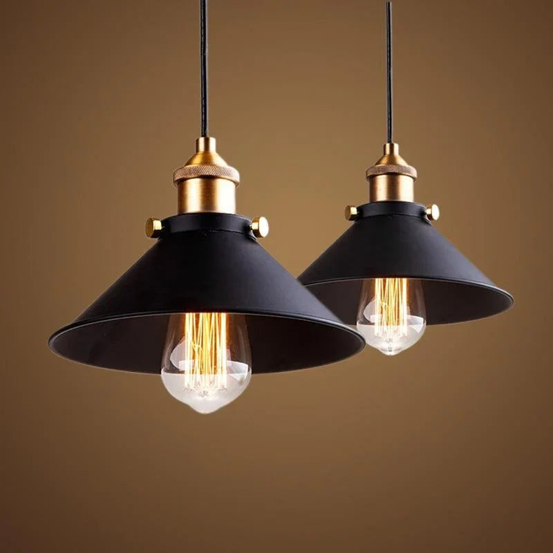 Marrickville | Black Pendant Light with Vintage Charm & Brass Accents | Industrial Hanging Lights for Stylish Spaces 2