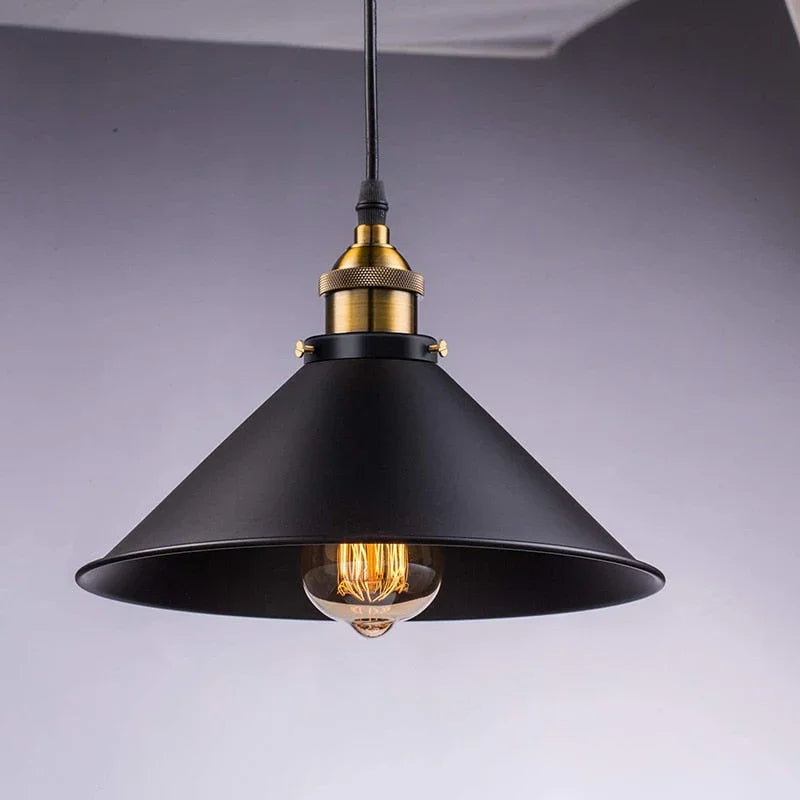 Marrickville | Black Pendant Light with Vintage Charm & Brass Accents | Industrial Hanging Lights for Stylish Spaces 6