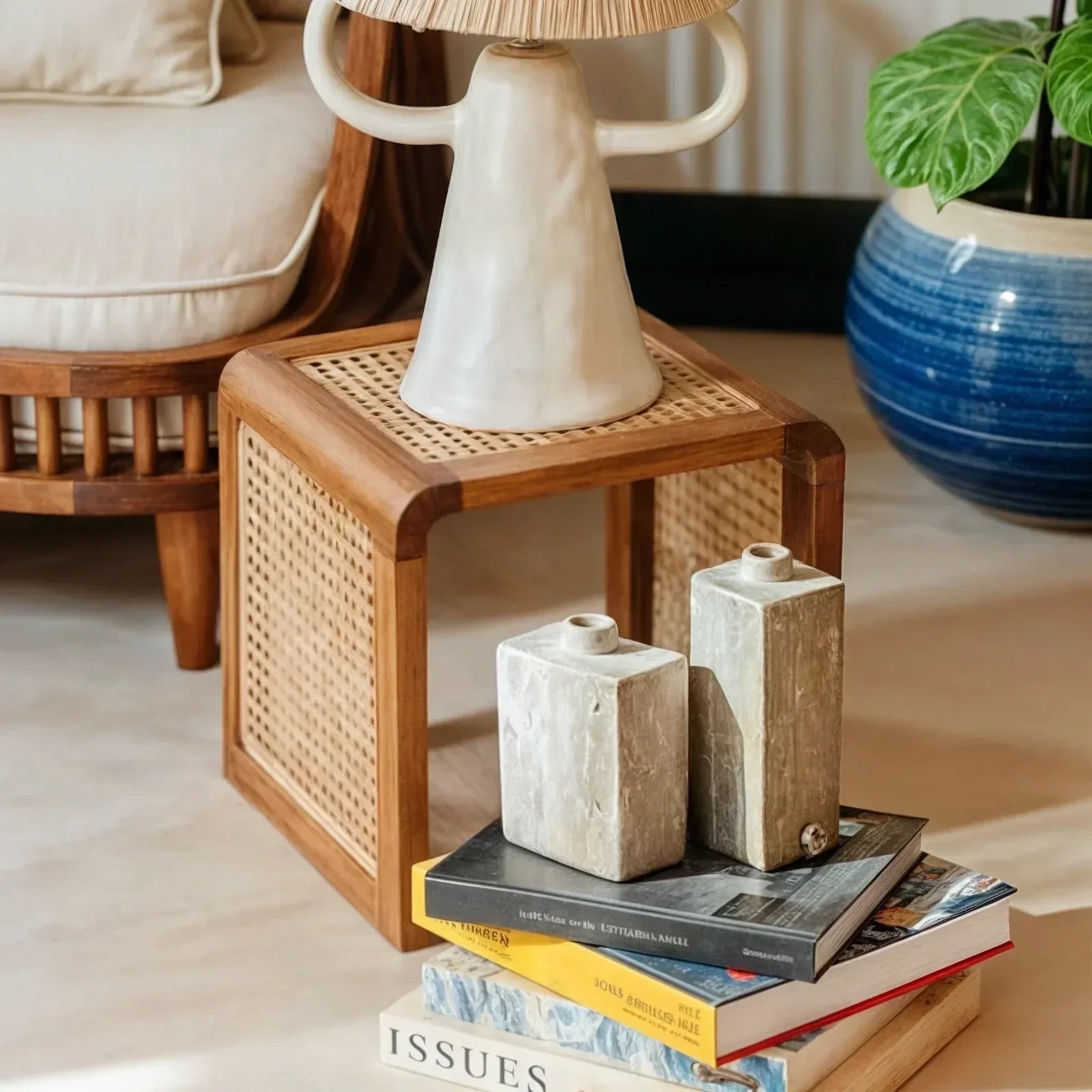 Minimalist | Solid Wood Dining Table with Sculptural Design | Compact Centerpiece for Versatile Interiors 5