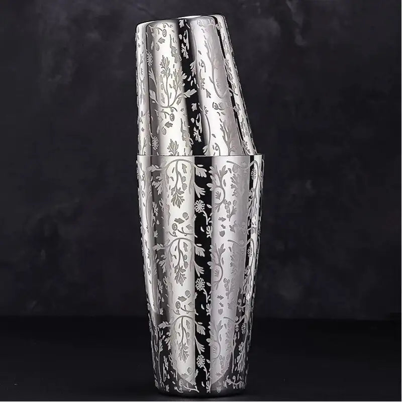 Mixaro | Cocktail Shaker Set with Professional Grip | Durable Stainless Steel for Precision Mixing 3