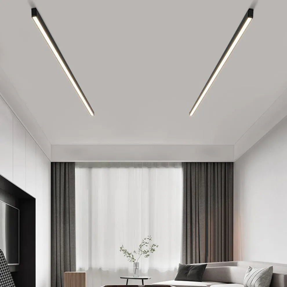 Modern Black Ceiling Light | Flush Mount LED Fixture with Minimalist Design | Ideal for Kitchens and Dining Rooms 2