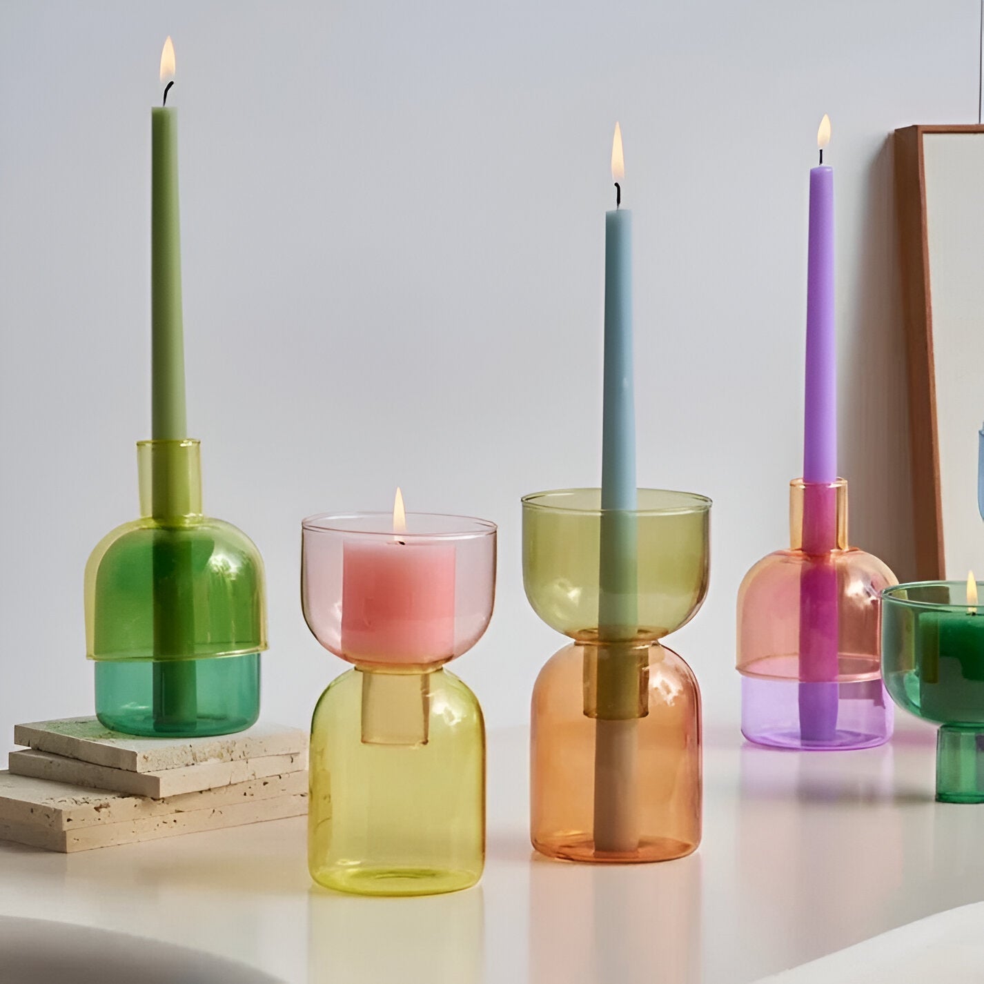 Modern Candle Holder | Elegant Ceramic Design with Multifunctional Use | Versatile Decor for Home Styling 1