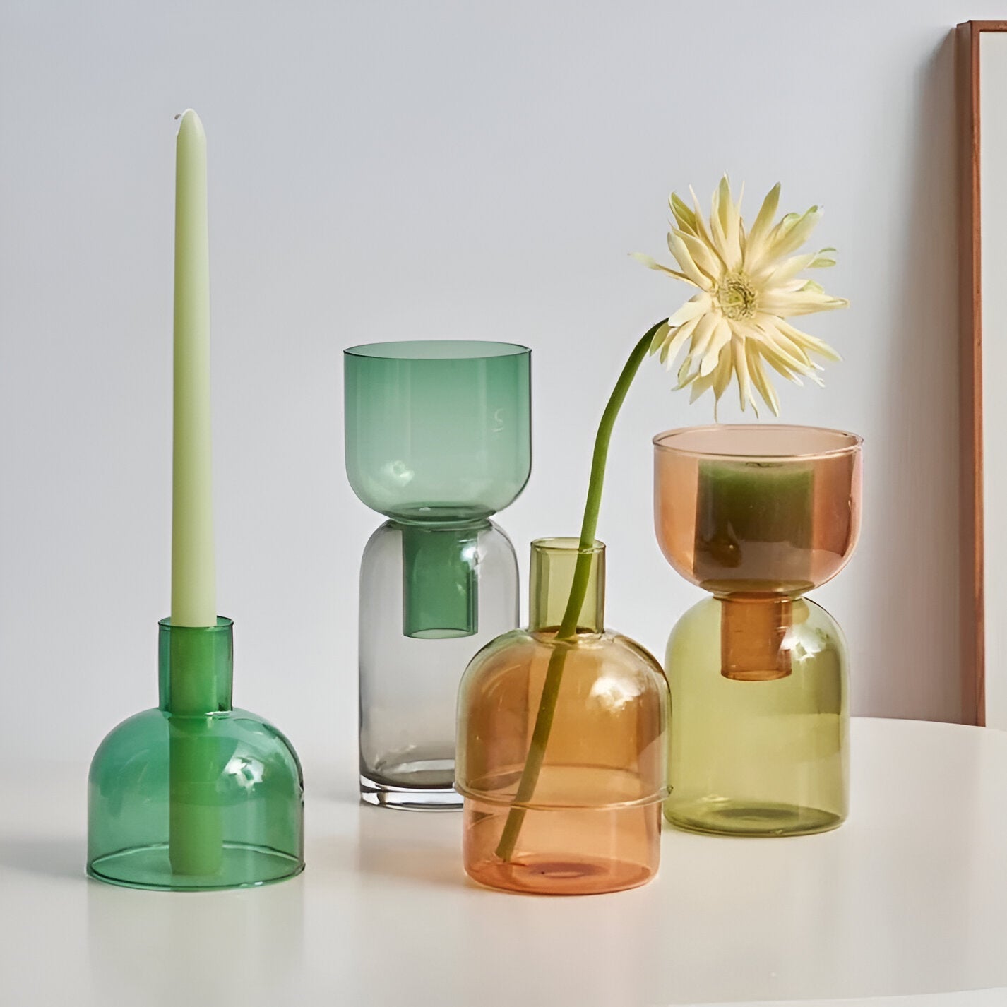 Modern Candle Holder | Elegant Ceramic Design with Multifunctional Use | Versatile Decor for Home Styling 3