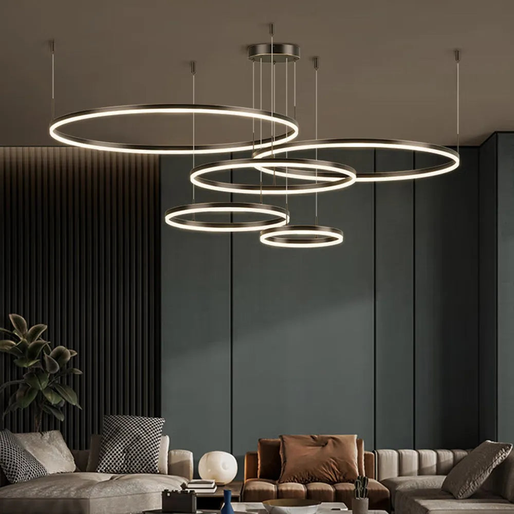 Modern Circle | Pendant Light with Dimmable LED & Sleek Design | Kitchen Pendant Lighting for Elegant Interiors 14