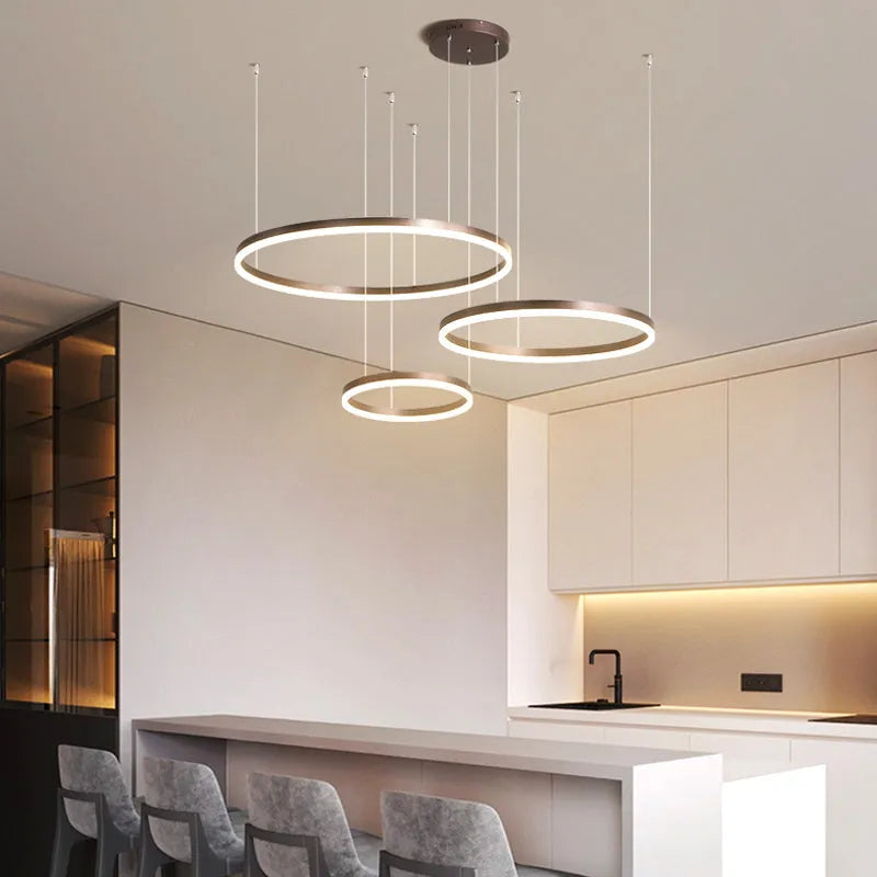 Modern Circle | Pendant Light with Dimmable LED & Sleek Design | Kitchen Pendant Lighting for Elegant Interiors 18