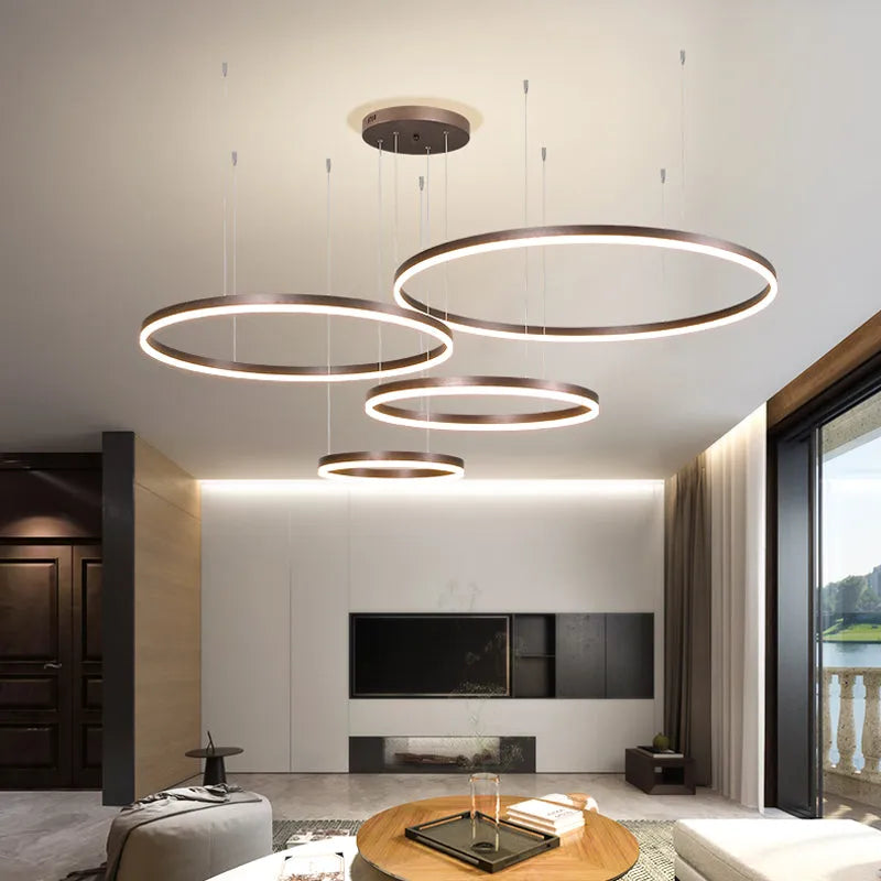 Modern Circle | Pendant Light with Dimmable LED & Sleek Design | Kitchen Pendant Lighting for Elegant Interiors 4