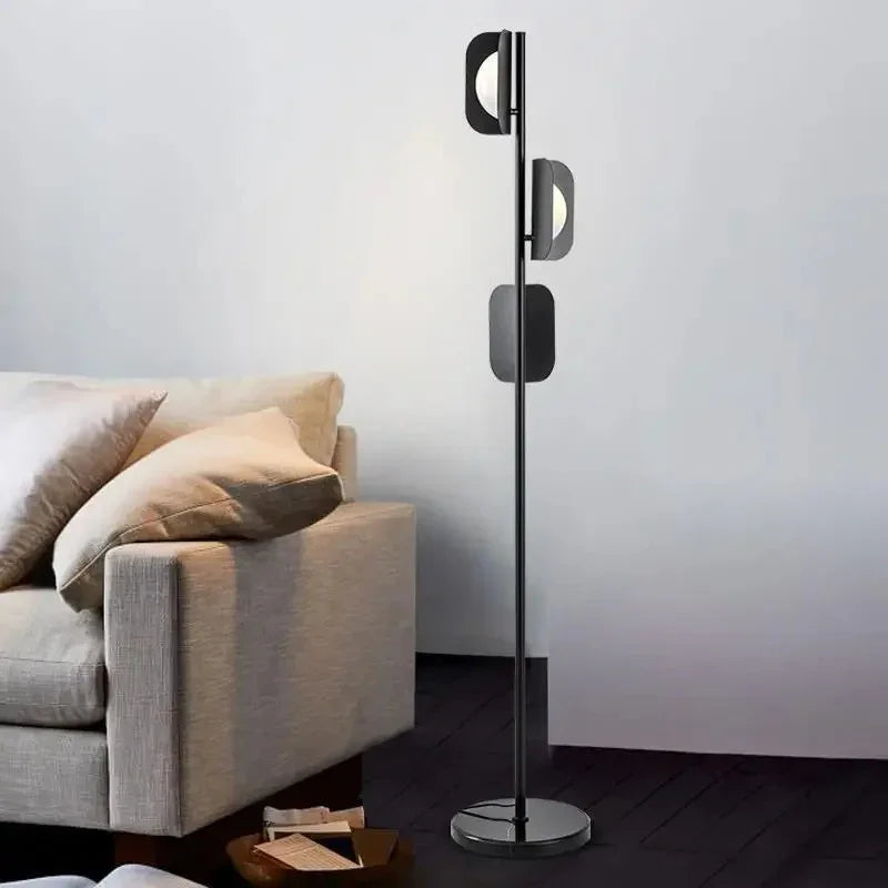Modern Floor Lamp | Sleek Black Metal Design with Up-and-Down Lighting | Versatile Standing Lamp for Living Room and Retail 1