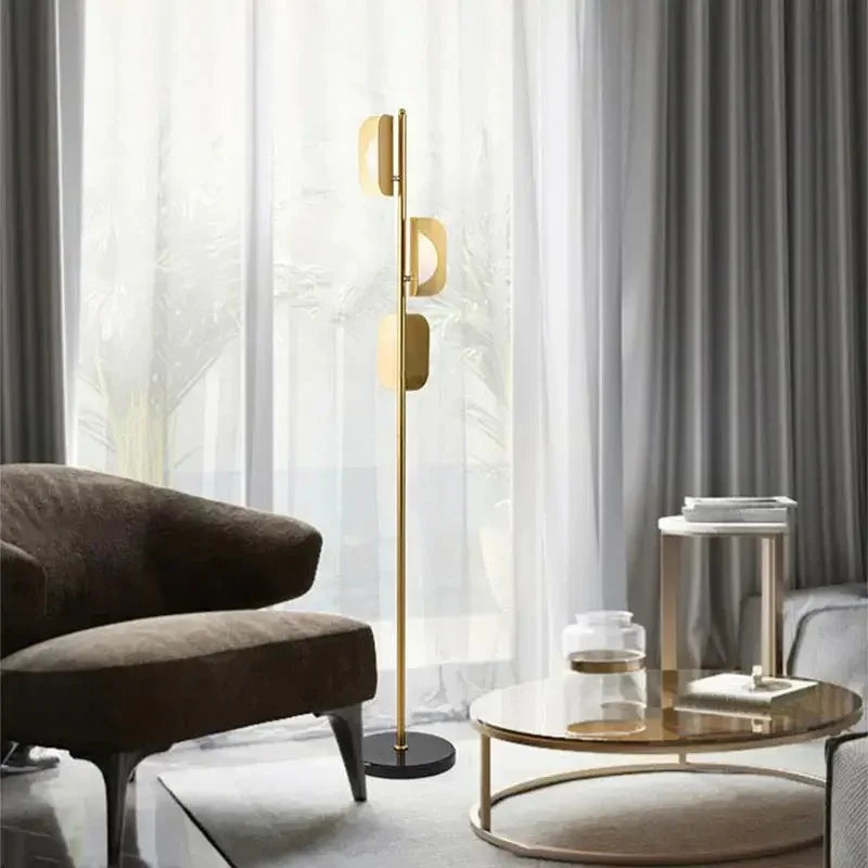 Modern Floor Lamp | Sleek Black Metal Design with Up-and-Down Lighting | Versatile Standing Lamp for Living Room and Retail 2