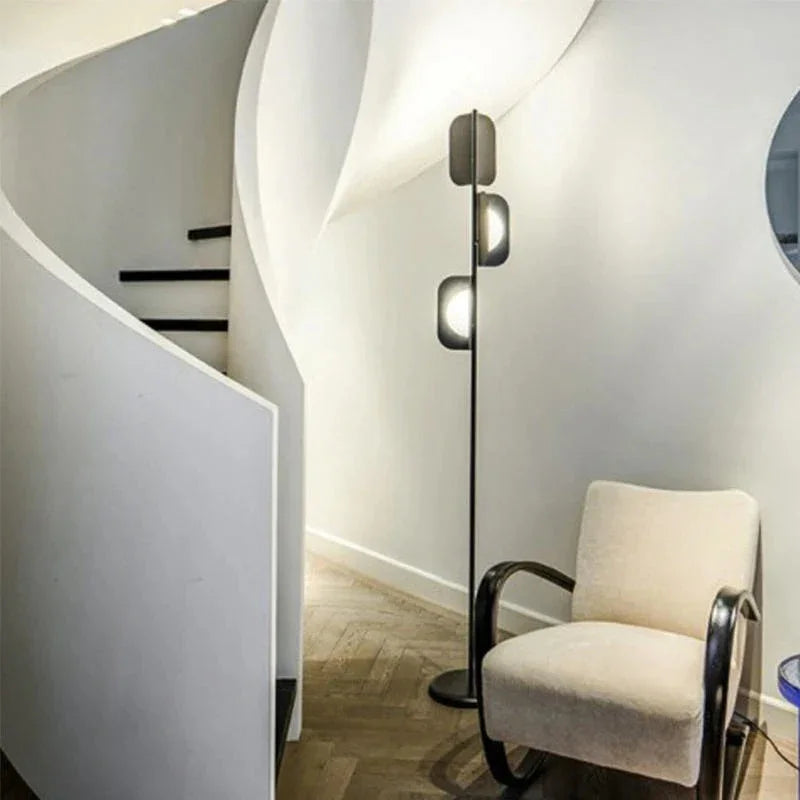 Modern Floor Lamp | Sleek Black Metal Design with Up-and-Down Lighting | Versatile Standing Lamp for Living Room and Retail 4