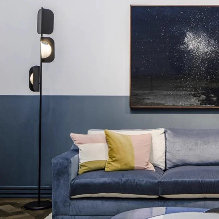 Modern Floor Lamp | Sleek Black Metal Design with Up-and-Down Lighting | Versatile Standing Lamp for Living Room and Retail 5