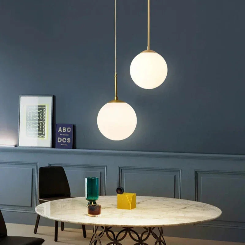 Modern Glass Pendant Lighting | Frosted Shade for Elegant Kitchen Decor 8
