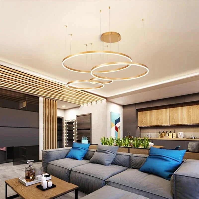 Modern LED Pendant Lighting | Adjustable Brightness Chandelier for Customizable Kitchen Ambiance 2